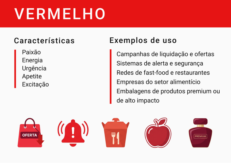 Tons de vermelho vibrantes