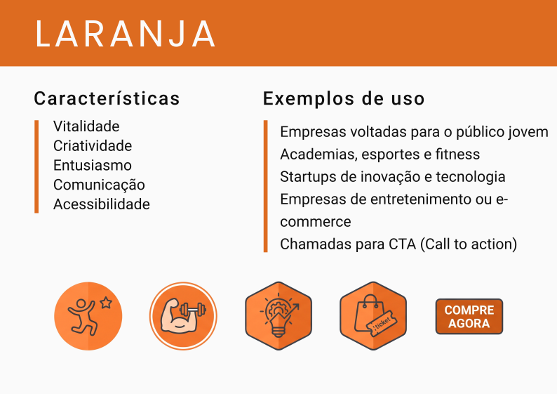 Tons de laranja vibrantes