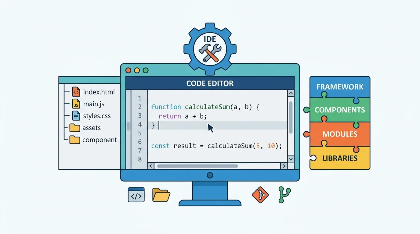 O que é Código, Editor, IDE e Framework? Entenda as Ferramentas do Programador